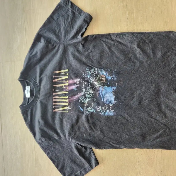 [BUNJANG] Nirvana Logo Short Sleeve T-Shirt Black / 너바나 반팔 티셔츠 블랙