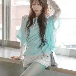 [BUNJANG] Binary One Off-Shoulder Short Sleeve Top / 바이너리원 오프숄더 반팔