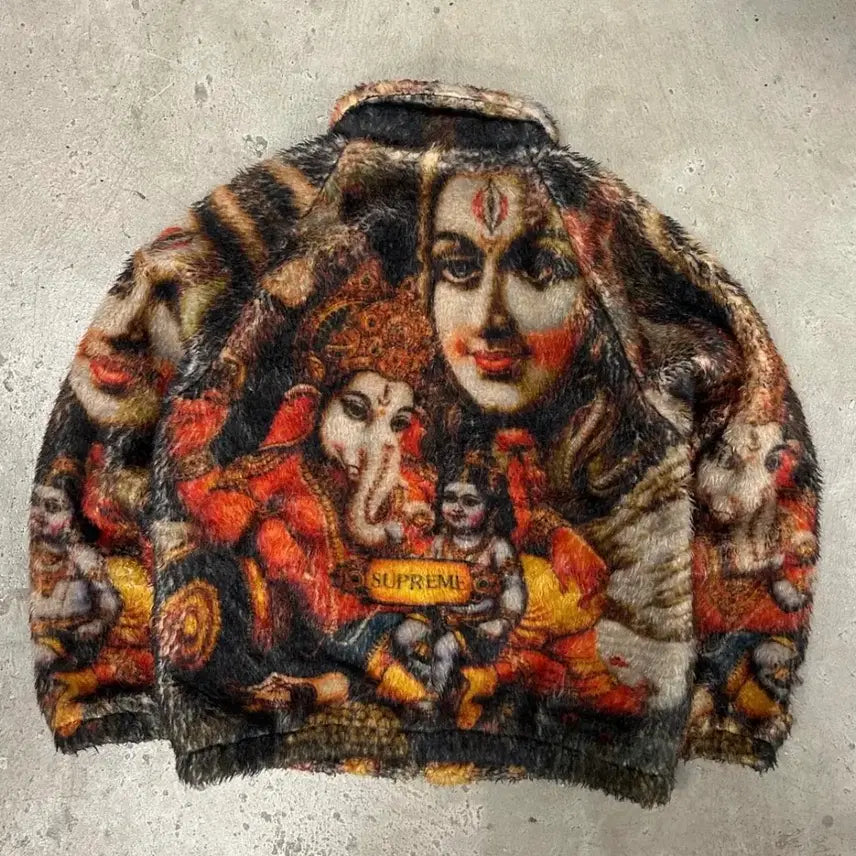 [BUNJANG] Supreme Ganesha Faux Fur Scarf / 슈프림 가네쉬 폭스 퍼