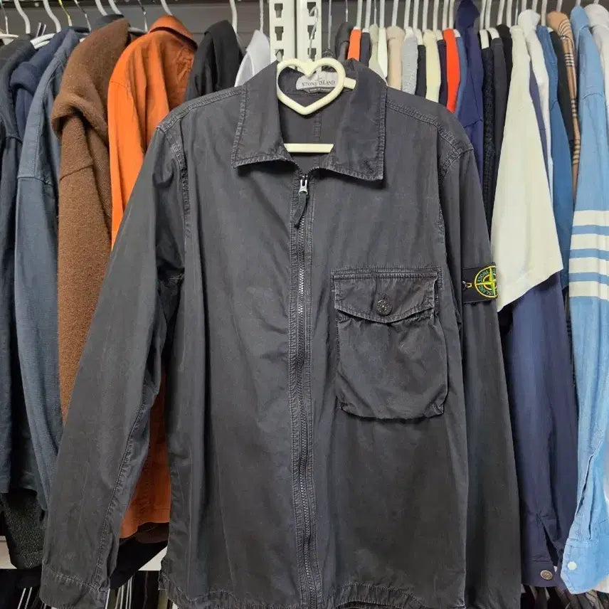 [BUNJANG] Stone Island Black Overshirt / 스톤아일랜드 블랙 오버셔츠