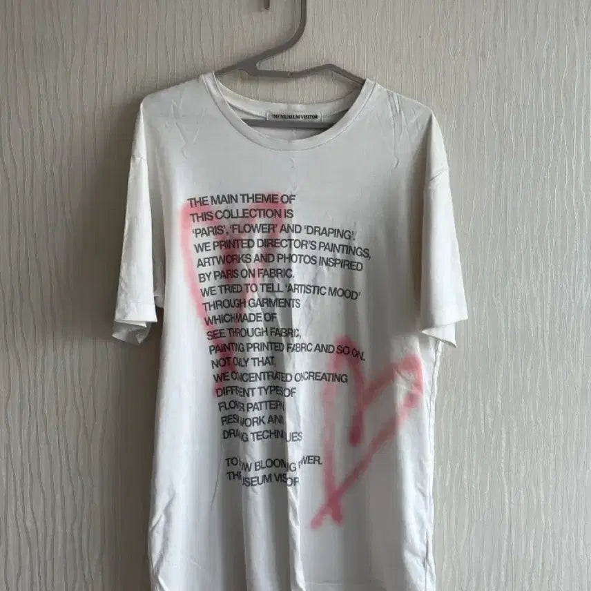 [BUNJANG] TheMuseumVisitor Heart Spray T-Shirt / 더뮤지엄비지터 하트 스프레이드 티셔츠