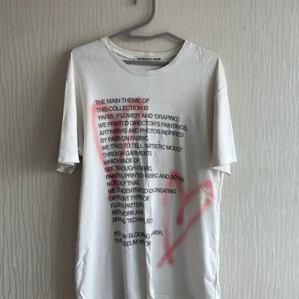 [BUNJANG] TheMuseumVisitor Heart Spray T-Shirt / 더뮤지엄비지터 하트 스프레이드 티셔츠