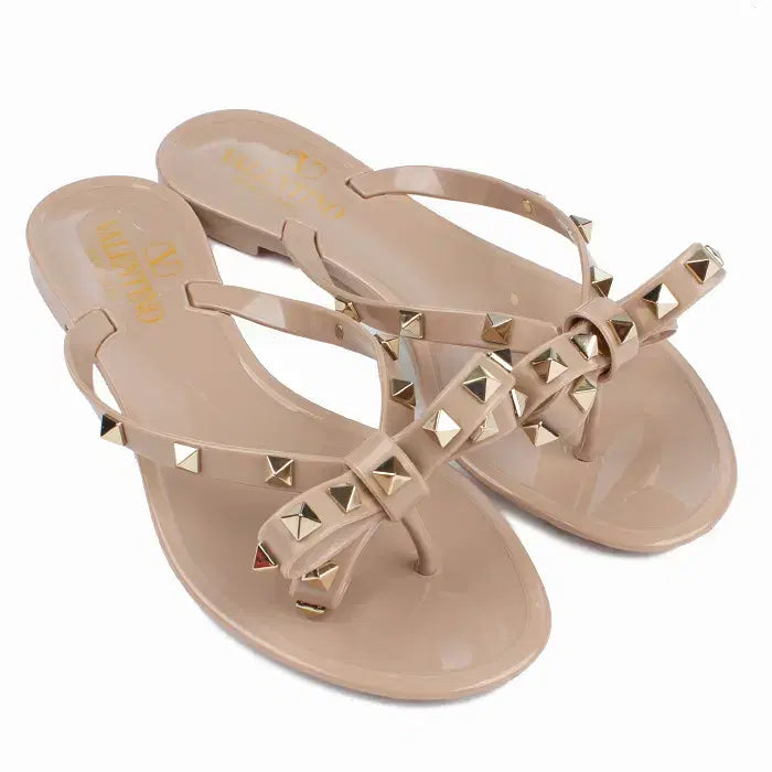 [BUNJANG] Valentino Rockstud Jelly Slides 6W2S0552 PVS P45 Beige PVC / 발렌티노 락스터드 젤리 조리 6W2S0552 PVS P45