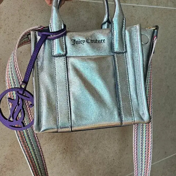 [BUNJANG] Juicy Couture Silver Small Tote Bag/Crossbody Bag / 쥬시꾸뛰르 실버 토트백/크로스백