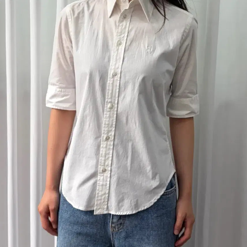 [BUNJANG] Polo Ralph Lauren Women's Poplin Shirt (XS) / [XS]폴로 랄프로렌 여성 포플린 셔츠