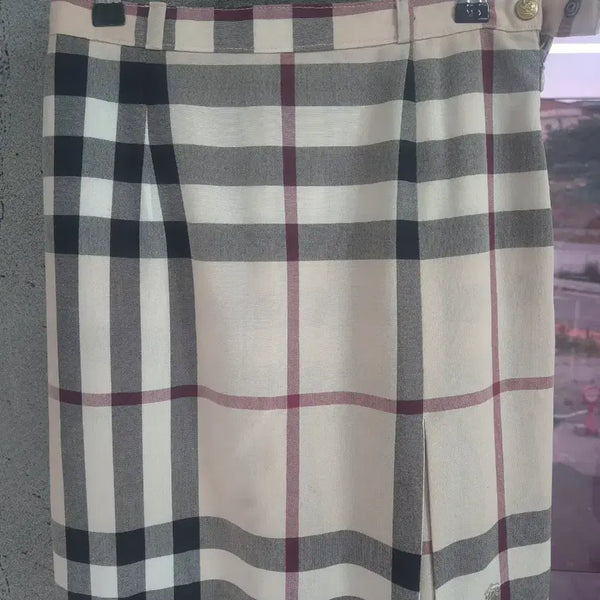 [BUNJANG] Burberry Check Midi Skirt / 버버리 체크 스커트
