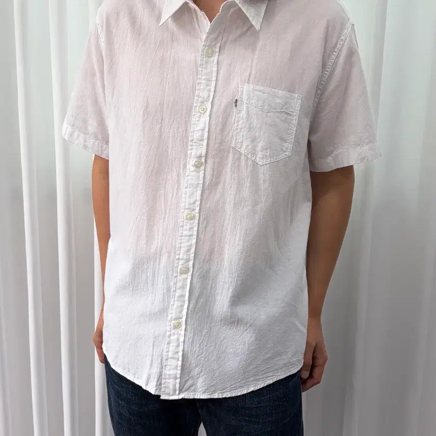 [BUNJANG] Levi's Linen Short Sleeve Shirt XL / [XL]리바이스 린넨 반팔 셔츠