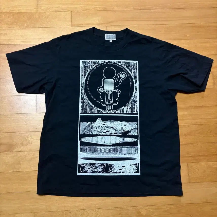 [BUNJANG] Kavmt Logo Short Sleeve T-Shirt Black / 카브엠트 반팔