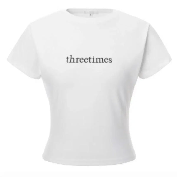 [BUNJANG] 3Times Classic Logo T-Shirt White / 쓰리타임즈 클래식 로고 티 화이트 미개봉