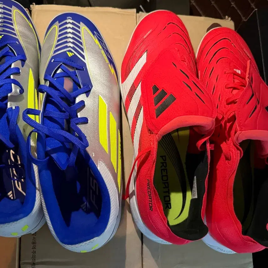 [BUNJANG] Adidas Predator Messi TF Futsal Cleats Size 300 (2 Pairs) / (300) 아디다스 풋살화 프레데터/메시 tf 300사이즈 2개