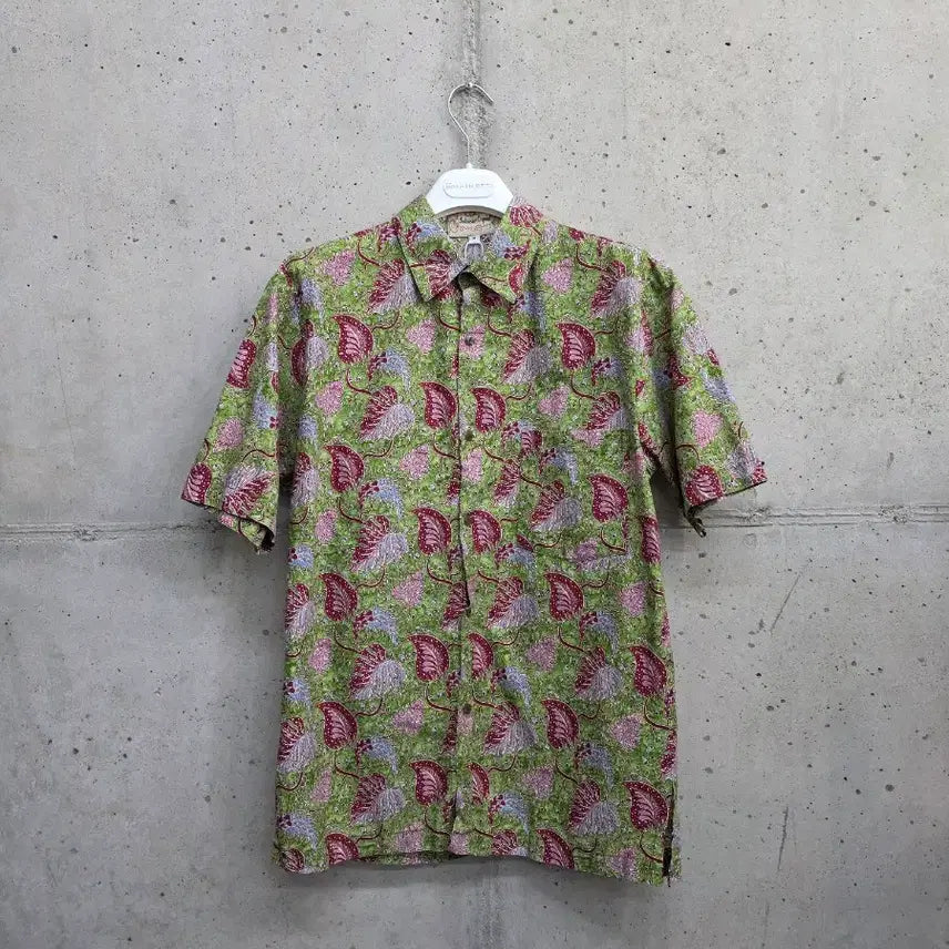 [BUNJANG] Indonesia Batik Pattern Short Sleeve Shirt / [M]인도네시아 바틱 패턴 반팔 셔츠