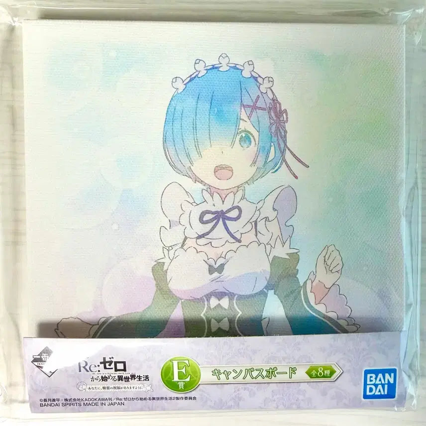 [BUNJANG] Re:Zero Ram Shikishi E Prize & Canvas Board E Prize Set / 리제로 쿠지 상품 렘 색지 E상 | 리제로 캔버스보드 E상 | 렘 굿즈