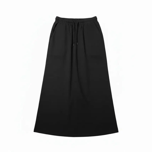 [BUNJANG] Women's Flat U Nylon Banding Skirt BK / 여성F/ 플랫유 나일론 밴딩스커트BK 17-102
