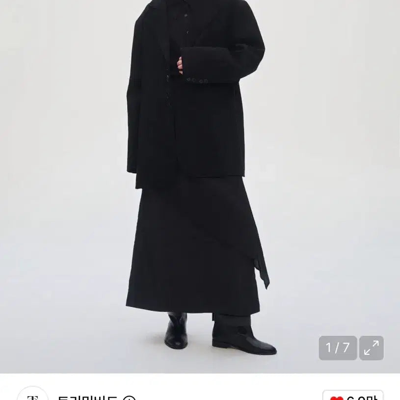 [BUNJANG] Trimingbird Over Fit Wool Jacket Black / 트리밍버드) Over Fit Wool Jacket BK F