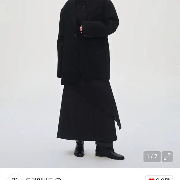 [BUNJANG] Trimingbird Over Fit Wool Jacket Black / 트리밍버드) Over Fit Wool Jacket BK F