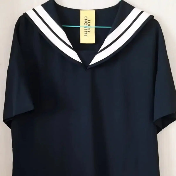 [BUNJANG] Lucky Chouette Navy Sailor Collar Dress / 럭키슈에뜨 네이비 세일러 카라 원피스38