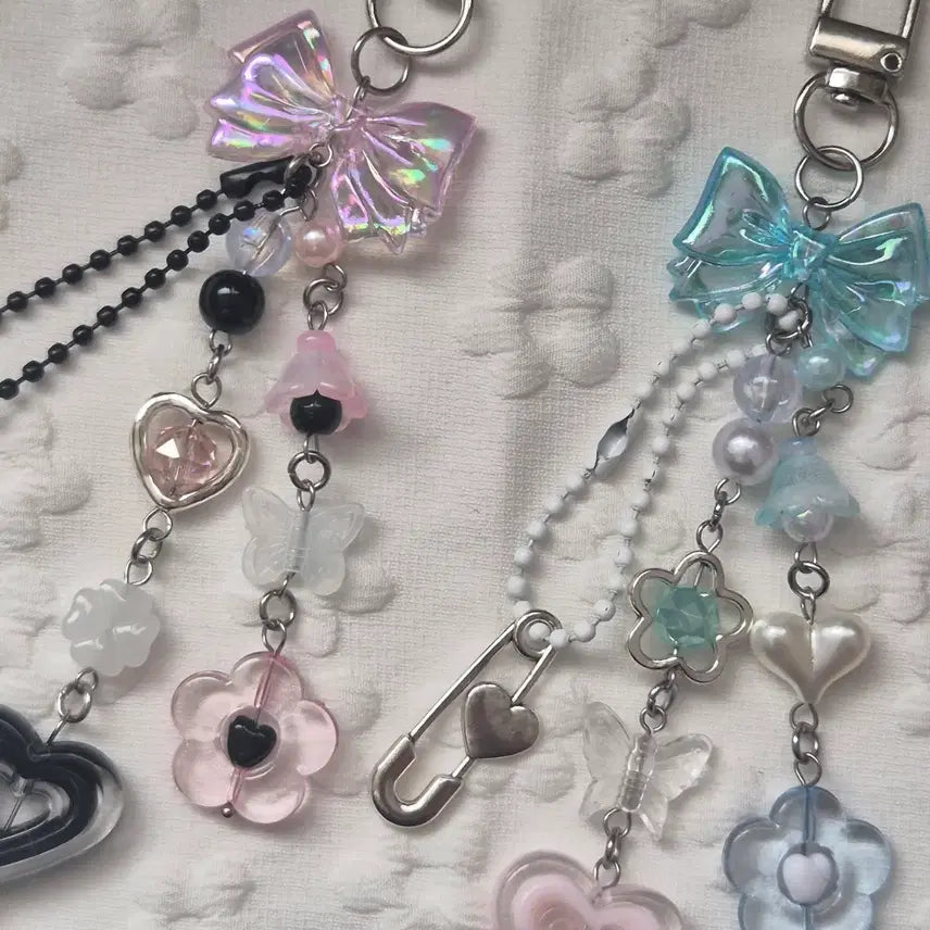 [BUNJANG] Heart Attack Beaded Keychain / 하트어택키링 비즈키링