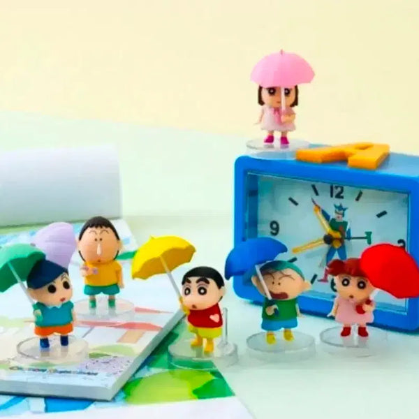 [BUNJANG] Crayon Shin-chan Umbrella Figure Set (6 Types) / 새상품/짱구피규어6종/우산짱구