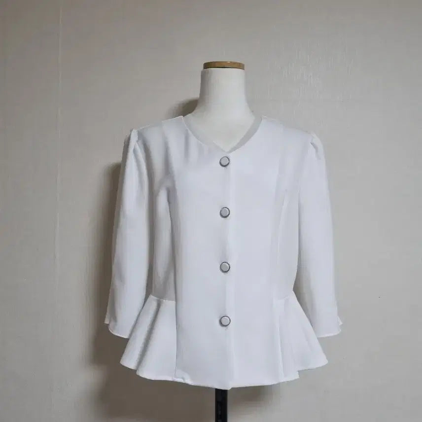 [BUNJANG] White Frill Blouse / BL240 화이트 프릴 블라우스