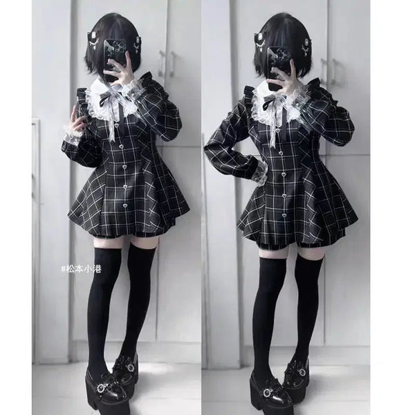 [BUNJANG] Jirai Kei Ruffle Ribbon Set-up / (국내배송)빠른배송 지뢰계 러플 리본 셋업