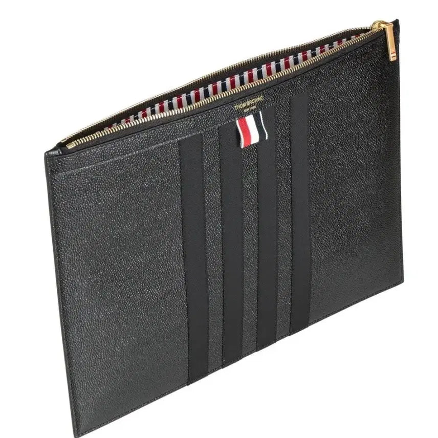 [BUNJANG] Thom Browne Clutch Bag Black Signature Stripe / 톰브라운 클러치 백 블랙
