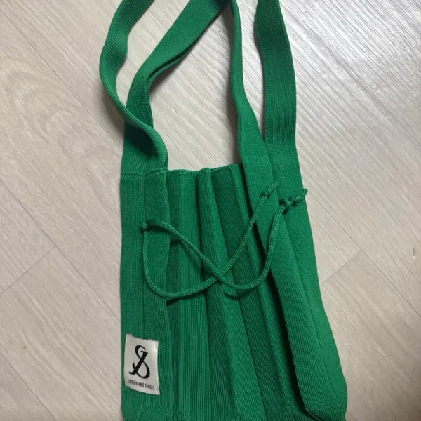 [BUNJANG] Joseph & Stacey Pleats Tote Bag Green / 조셉앤스테이시 플리츠 토트백 (그린색)