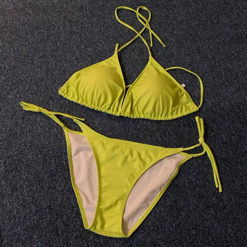 [BUNJANG] Lime Bikini Swimsuit / 비키니 수영복 라임색