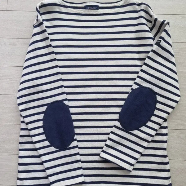 [BUNJANG] Saint James Guildo Blue Stripe T-Shirt / 세인트제임스 블루 패치