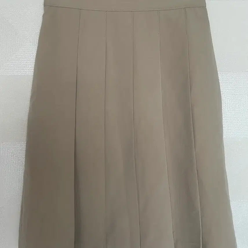 [BUNJANG] Beige Pleated Midi Skirt / 베이지색 플리츠 미디스커트