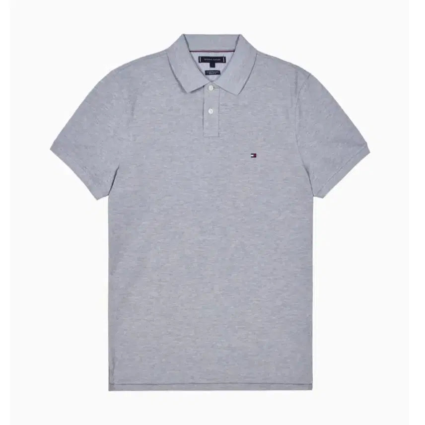 [BUNJANG] Tommy Hilfiger 1985 Regular Fit Pique Short Sleeve Polo Shirt Grey / 타미힐피거 1985 레귤러핏 피케 반팔 폴로 셔츠 그레이색상