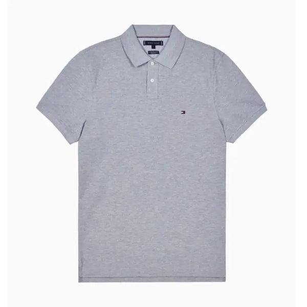 [BUNJANG] Tommy Hilfiger 1985 Regular Fit Pique Short Sleeve Polo Shirt Grey / 타미힐피거 1985 레귤러핏 피케 반팔 폴로 셔츠 그레이색상