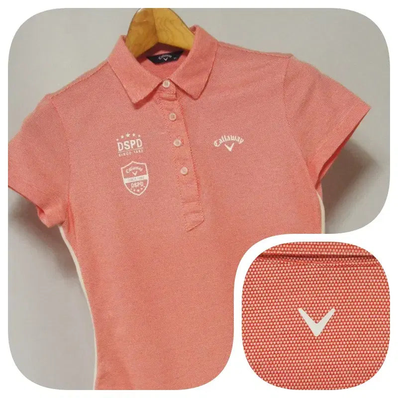 [BUNJANG] Callaway Women's Pink Performance Golf Polo Shirt Size 85 / 캘러웨이 핑크 기능성 골프 PK티셔츠 여성85