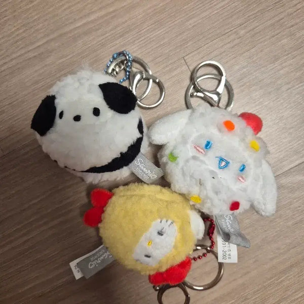 [BUNJANG] Sanrio Bento Doll Keychain Bundle Set / 산리오 도시락 인형 키링 3개 일괄