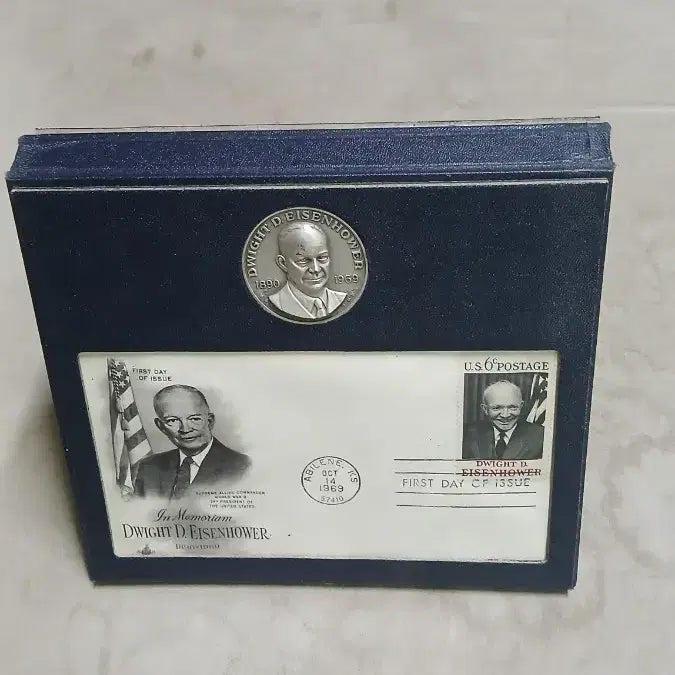 [BUNJANG] Eisenhower Silver Dollar Coin & First Day Cover Set / 아이젠하워 은화 +초일봉피
