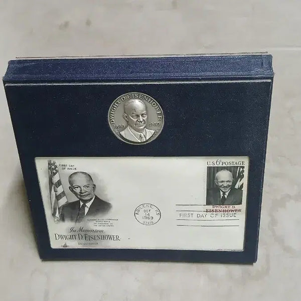 [BUNJANG] Eisenhower Silver Dollar Coin & First Day Cover Set / 아이젠하워 은화 +초일봉피
