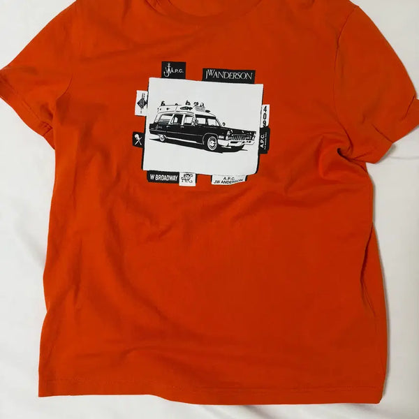 [BUNJANG] A.P.C. x JW Anderson Collaboration Cotton T-Shirt (Orange, M) / 아페쎄(APC) X JW 앤더슨 콜라보 티셔츠(오렌지)