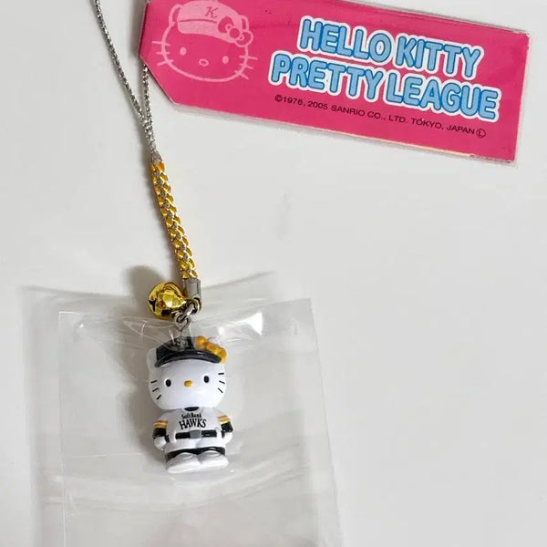 [BUNJANG] Sanrio Hello Kitty Regional Limited Baseball Strap Keychain (2005) / 산리오 헬로키티 지역한정 야구 고전 스트랩 키링