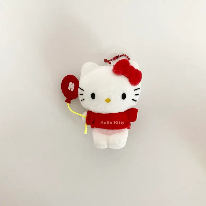 [BUNJANG] Hello Kitty Party Balloon Doll Charm / Red / 헬로키티 파티 풍선 인형 키링 / 빨간색 레드 키티