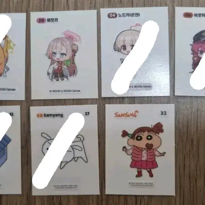 [BUNJANG] Blue Archive Crayon Shin-chan "Tti-bu-seal" Stickers / 블루아카이브, 짱구 띠부씰