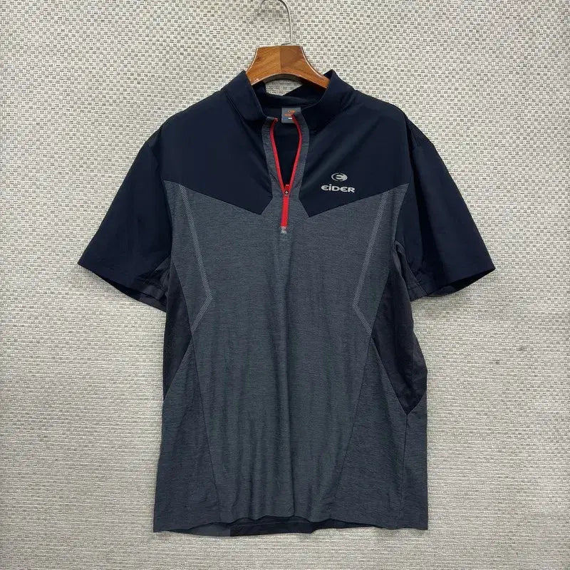 [BUNJANG] Eider Functional Half-Zip Short Sleeve T-Shirt XL / 아이더 등산 기능성 반집업 반팔티 XL D00966