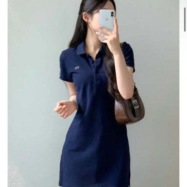 [BUNJANG] Lacoste Slim Fit Dress Navy Size 36 / 라코스테 슬림핏 원피스 36사이즈 네이비