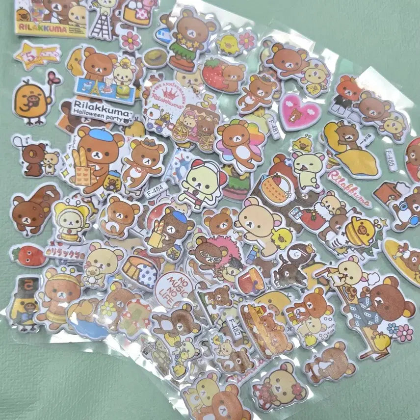 [BUNJANG] Rilakkuma & Korilakkuma Sticker Set (6 Sheets) / |6장| 리락쿠마 스티커 코리락쿠마