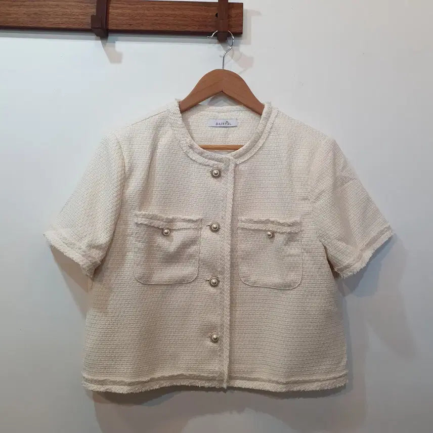 [BUNJANG] Summer Ivory Tweed Jacket / 썸머 아이보리 트위드 자켓 *사이즈낙낙