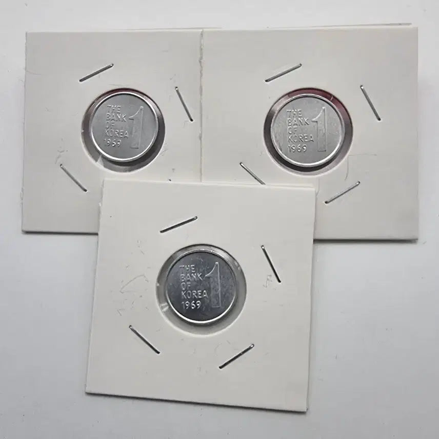 [BUNJANG] 1969 1 Won Coin (Unused, Set of 3) / 1969년1주화 미사용3개