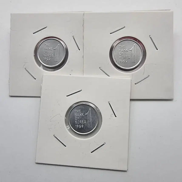 [BUNJANG] 1969 1 Won Coin (Unused, Set of 3) / 1969년1주화 미사용3개