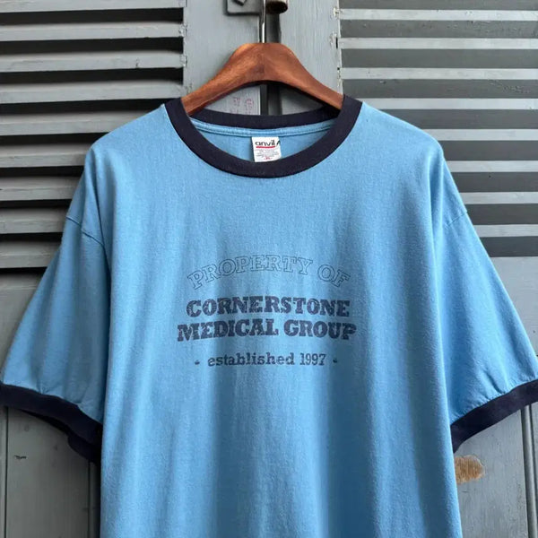 [BUNJANG] XL 90's USA Pastel Green Ringer T-Shirt / [XL]90's USA 빈티지 파스텔그린 링거 티셔츠