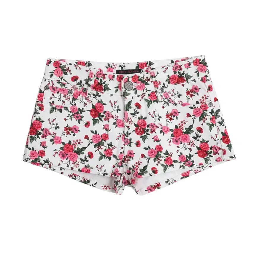[BUNJANG] Holiday Denim Floral Hot Pants (Women's S) / 여성S/ 홀리스데님 플로럴 핫팬츠 17-109