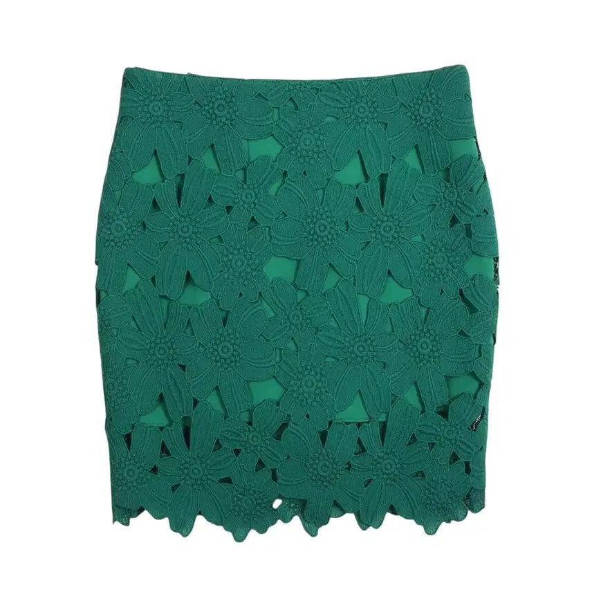 [BUNJANG] 11EVEN Floral Lace Skirt Women's M / 여성M/ 11EVEN 플로럴 레이스 스커트 17-110