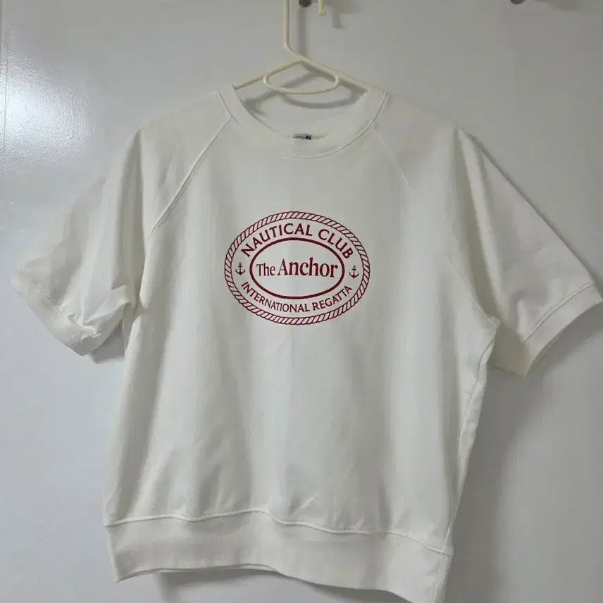 [BUNJANG] TOPTEN Women's COOLAir Cotton Double Knit Short Sleeve Sweatshirt M / 탑텐 여성 COOLAir코튼 더블니트 반팔 스웨트셔츠 M사이즈