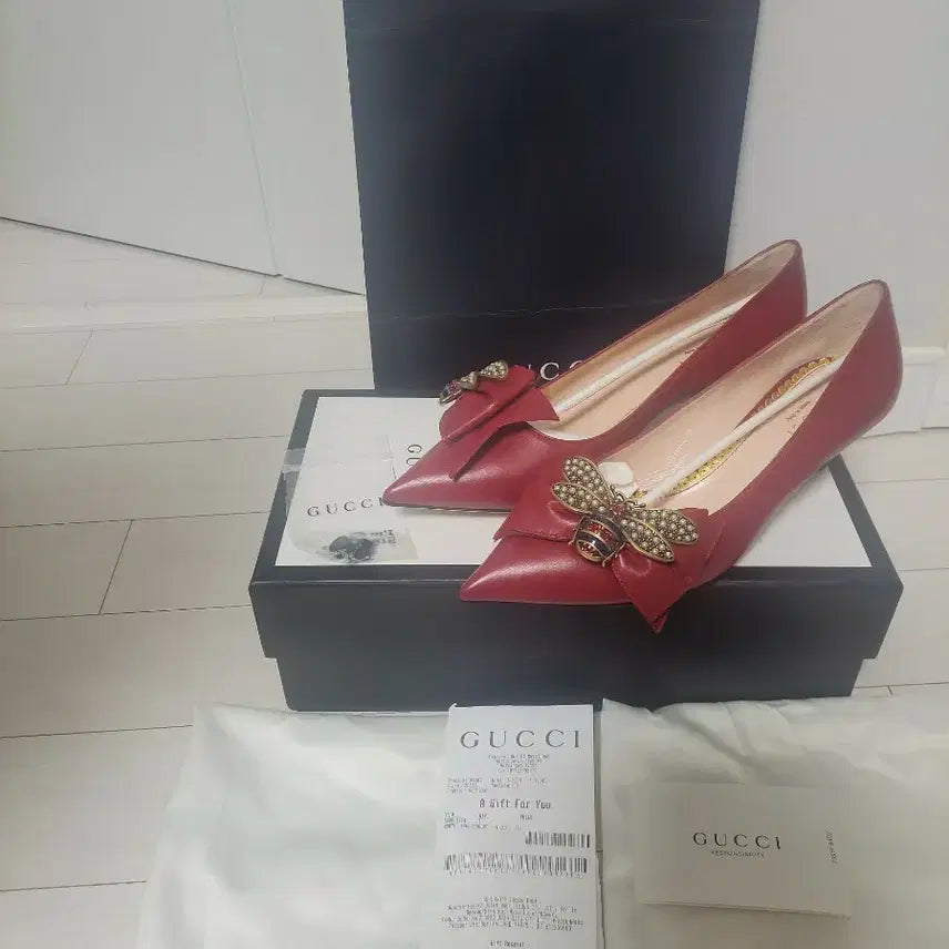 [BUNJANG] Gucci Ribbon Queen Margaret Ballet Flats Size 36.5 / 정픔)급처새상품! 구찌 리본 퀸마가렛 공주 구두 단화 신발